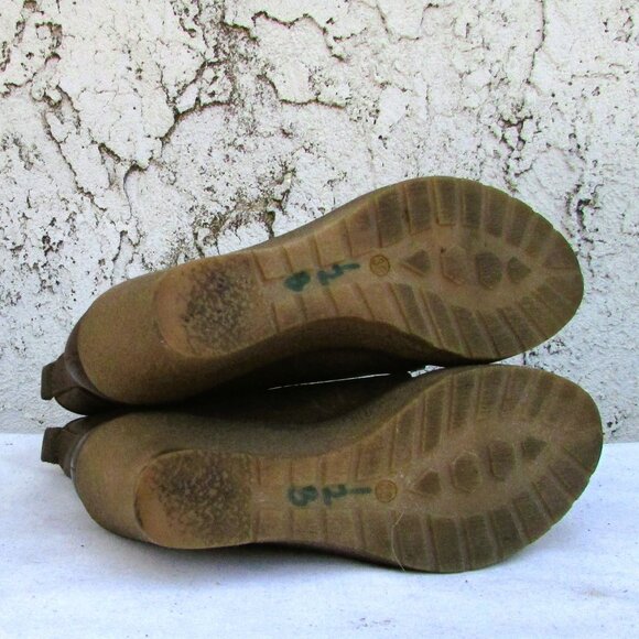 Aldo brown leather platform ankle boots 38 - Picture 7 of 7